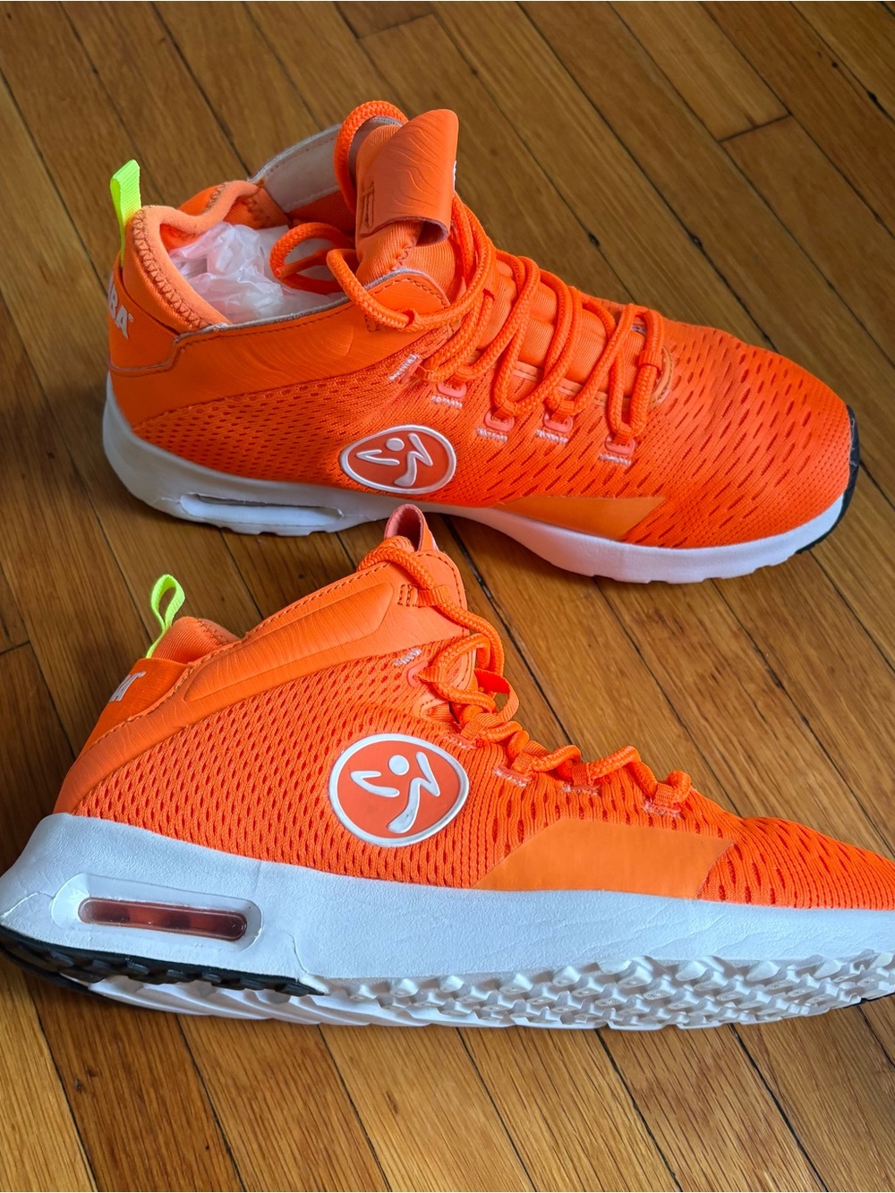 Zumba Air Funk Dance Sneakers - Bright Neon Orange (Size 8)